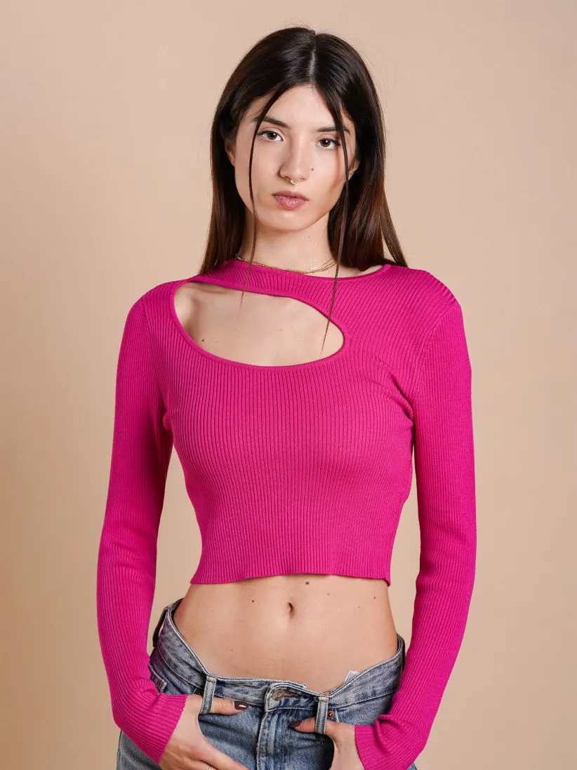 CAMISETA ONLMEDDI LS PEEKABOO ONECK CC KNT