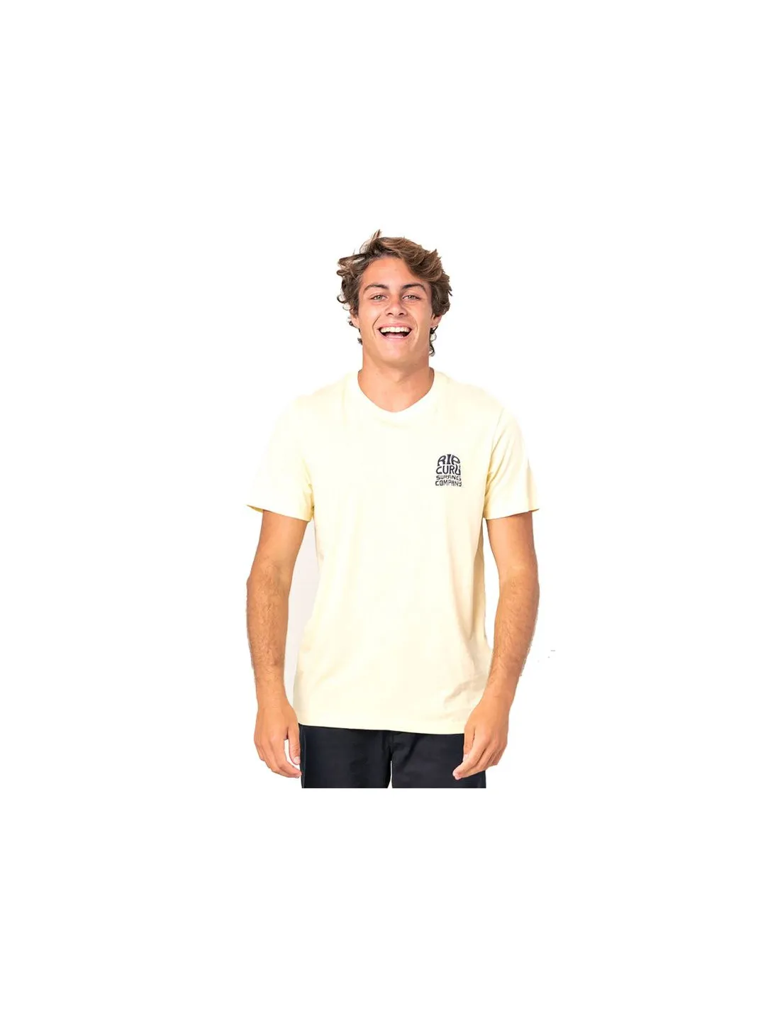 Camiseta Rip Curl Sport Hombre Amarillo