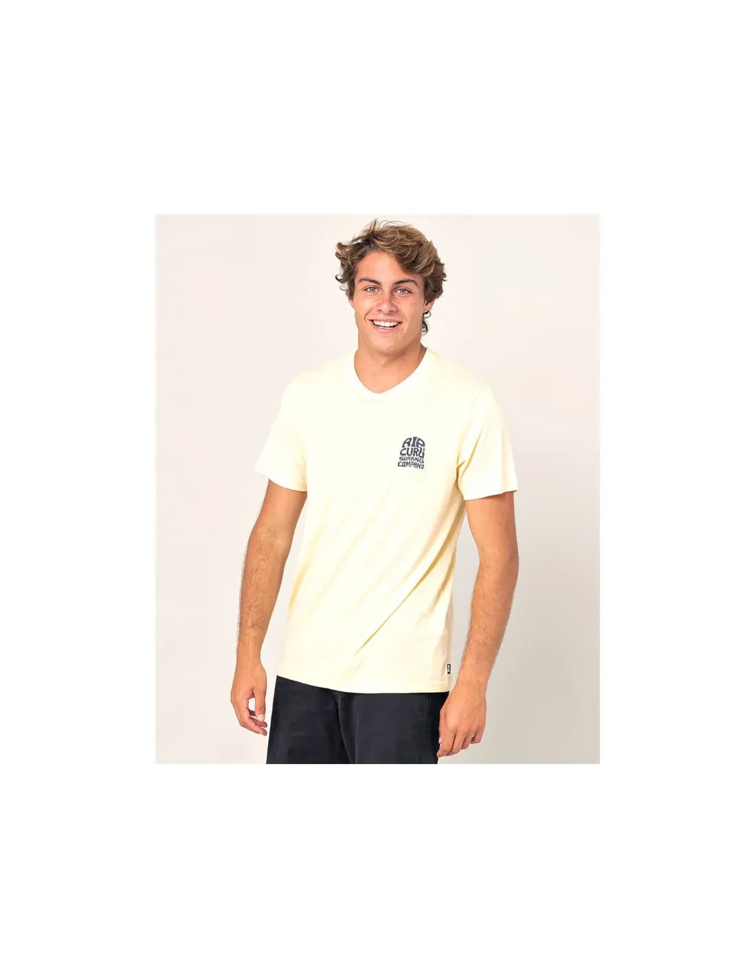 Camiseta Rip Curl Sport Hombre Amarillo