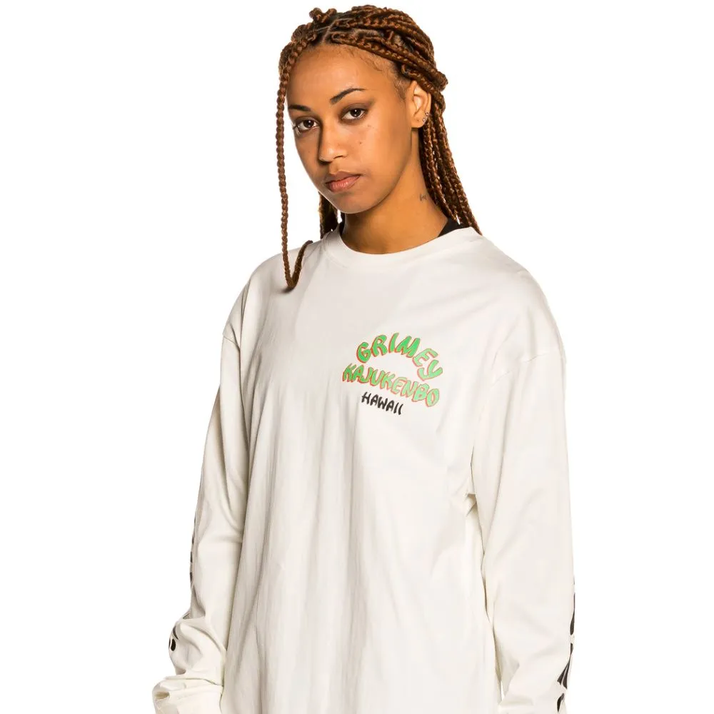 CAMISETA UNISEX MANGA LARGA GRIMEY "DESTROY ALL FEAR"  WHITE | FALL 21