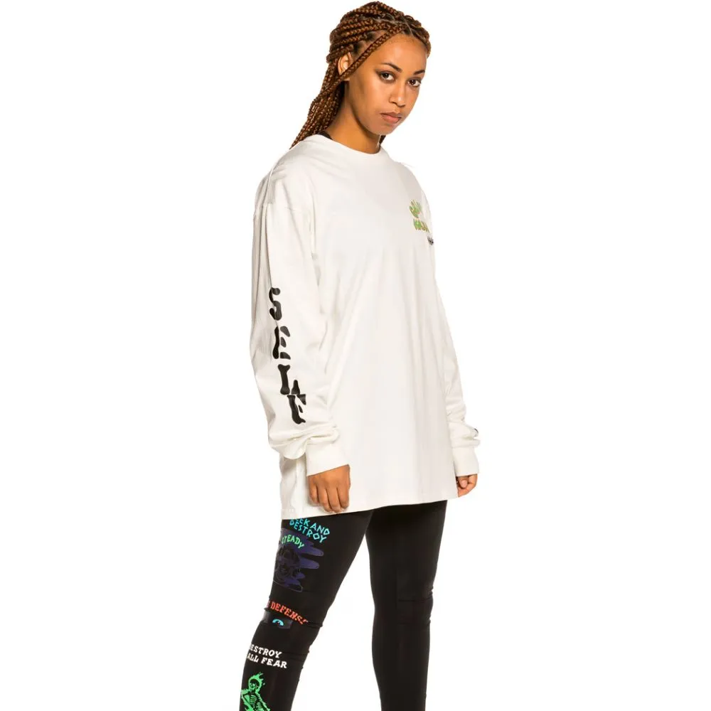 CAMISETA UNISEX MANGA LARGA GRIMEY "DESTROY ALL FEAR"  WHITE | FALL 21