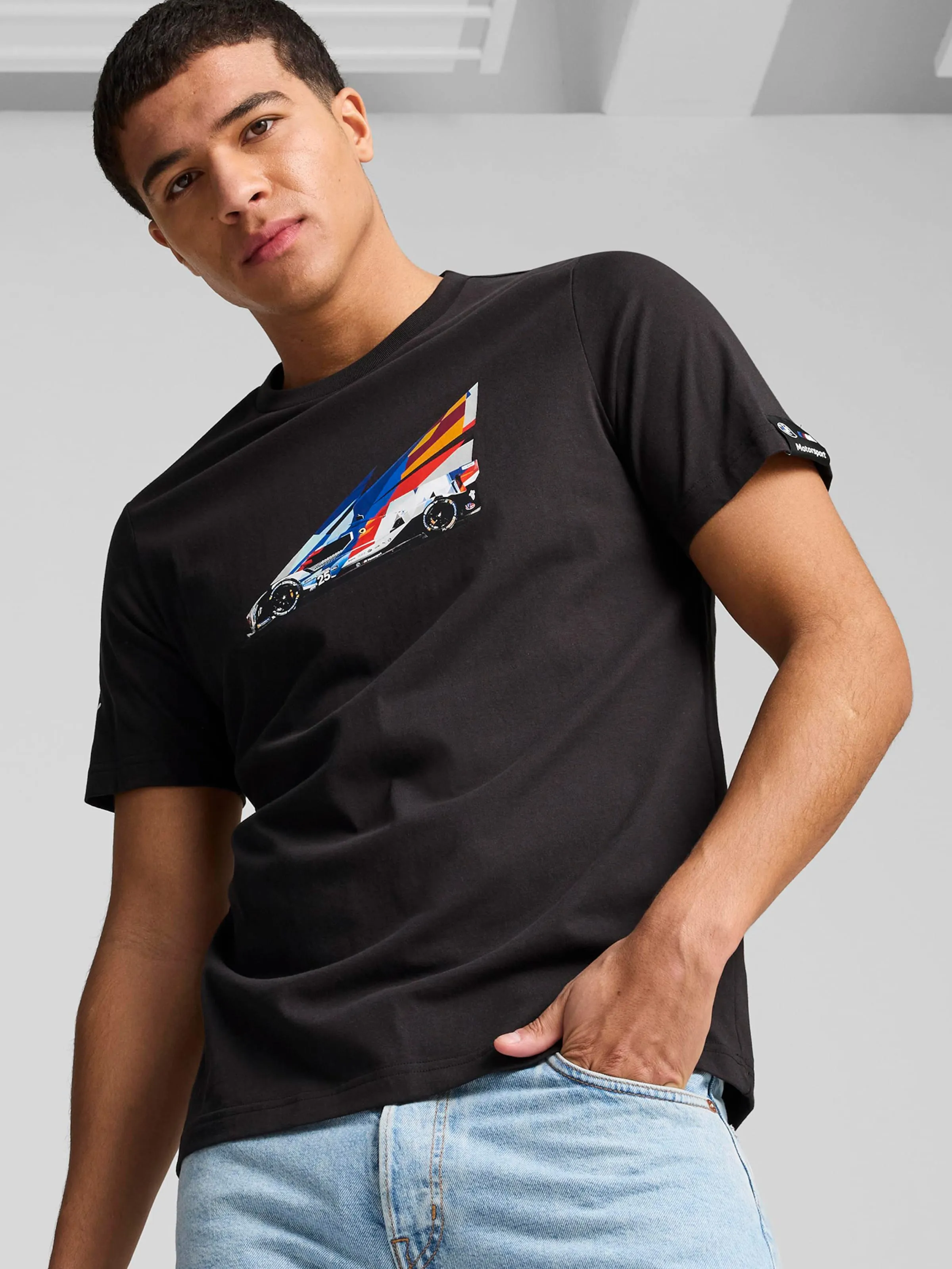 Camiseta 'BMW' PUMA en Negro