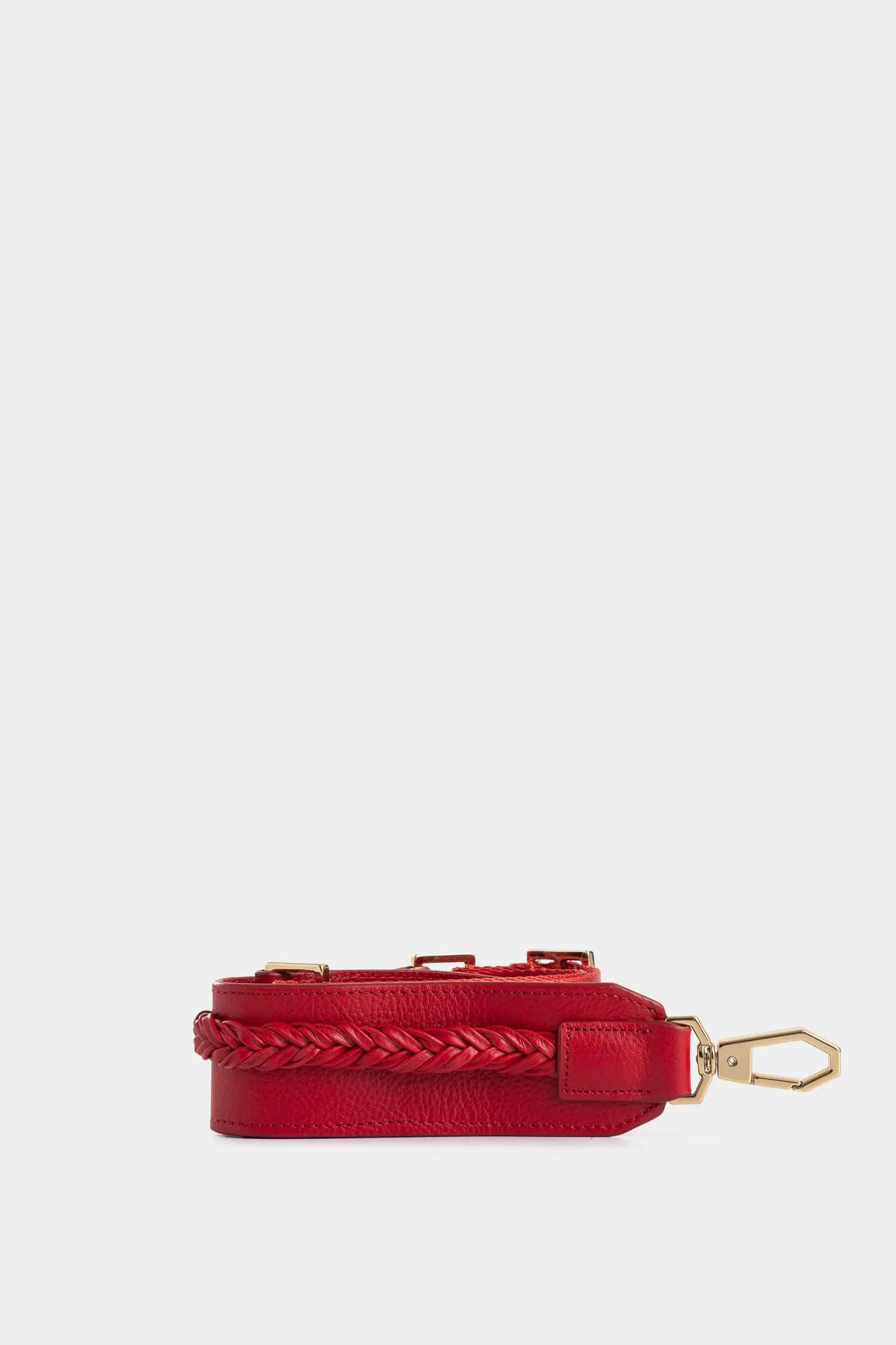Cargadera lirio de cuero para mujer detalle tejido