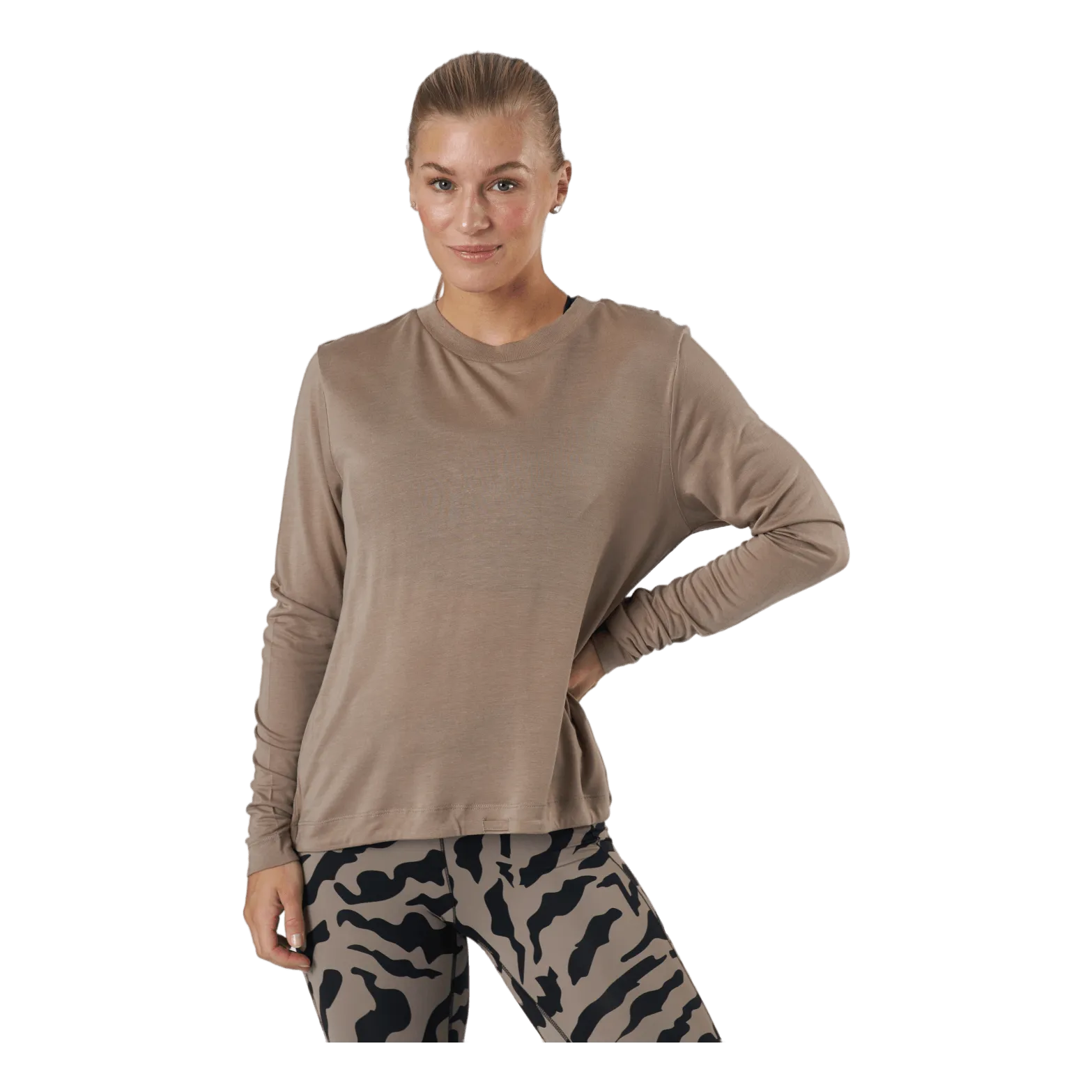 Casall Ease Crew Neck Taupe Grey