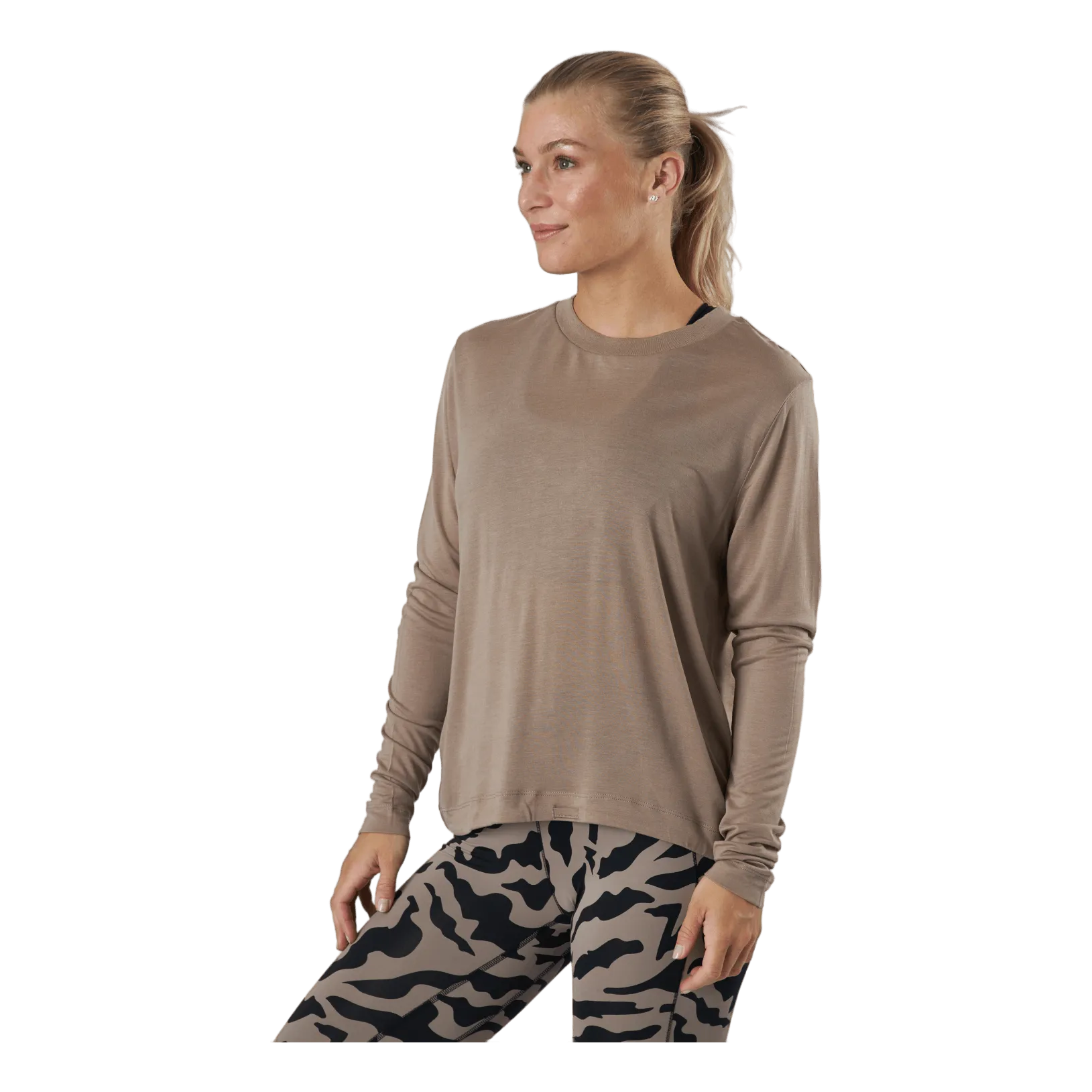 Casall Ease Crew Neck Taupe Grey