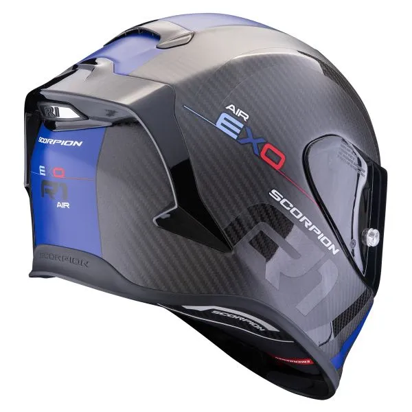 Casco Scorpion Exo R1 Evo Carbon Air MG Matt Black Blue 