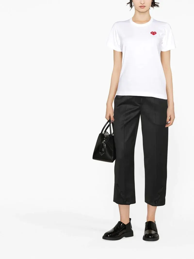 CDG PLAY x Invader W Red Heart Tee White Wmns