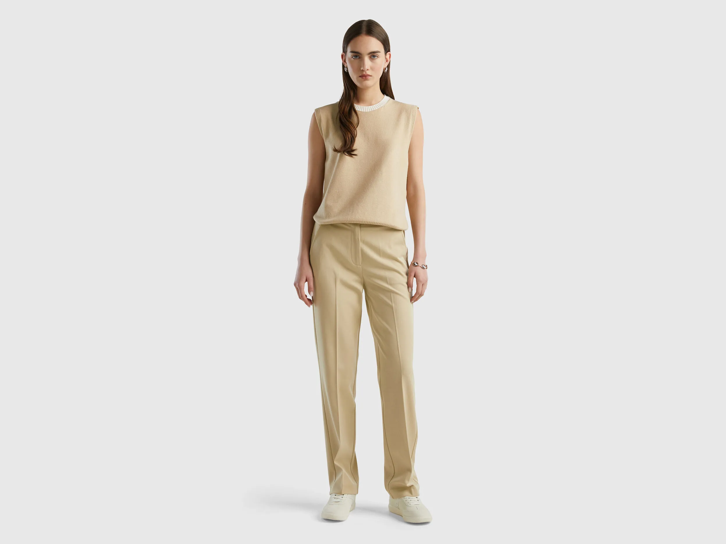 Chaleco regular fit de viscosa mixta