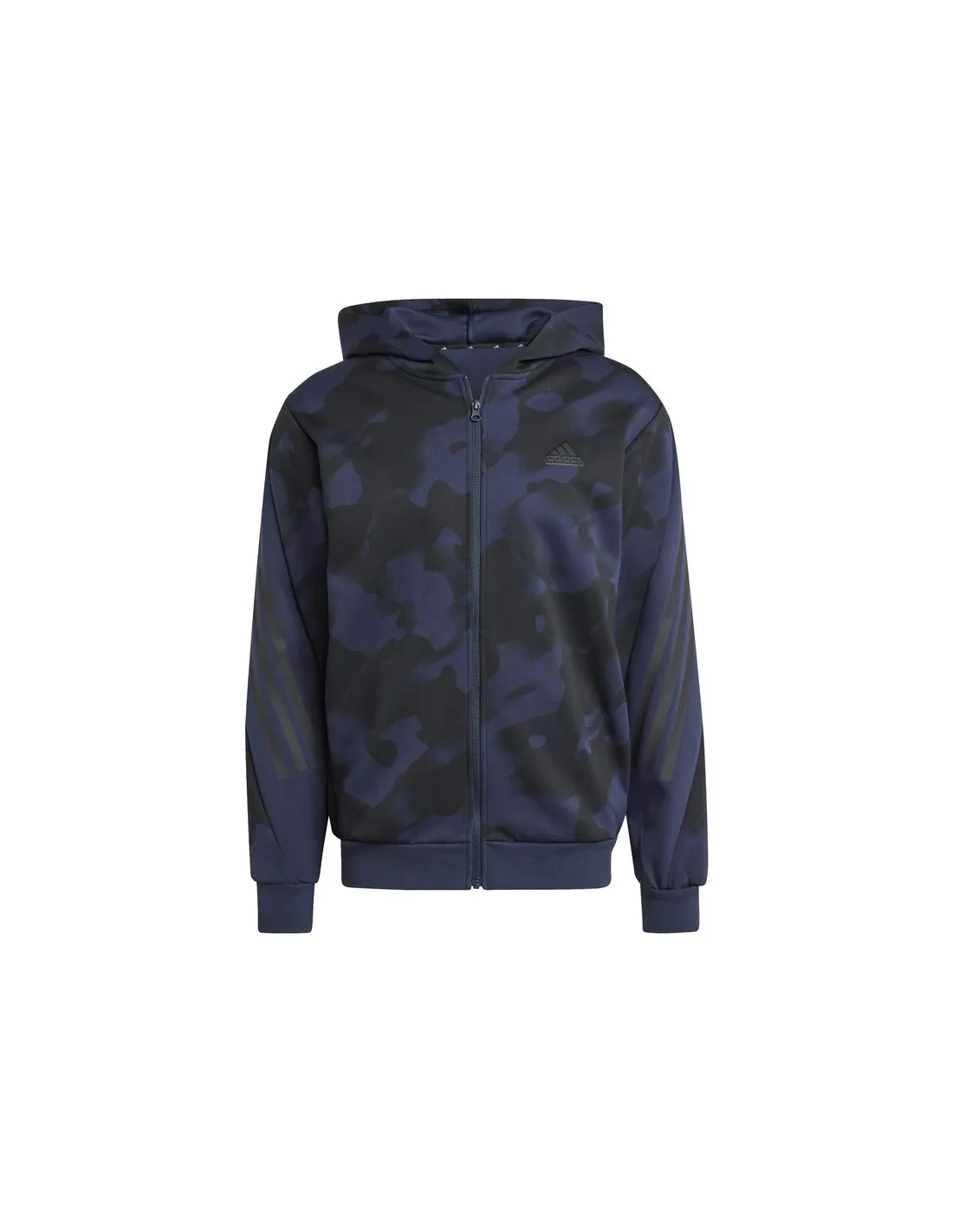 CHAQUETA ADIDAS FUTURE ICONS 3 BANDAS AOP FULLZIP HOMBRE MARINO