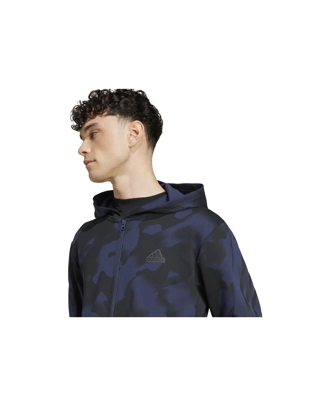 CHAQUETA ADIDAS FUTURE ICONS 3 BANDAS AOP FULLZIP HOMBRE MARINO