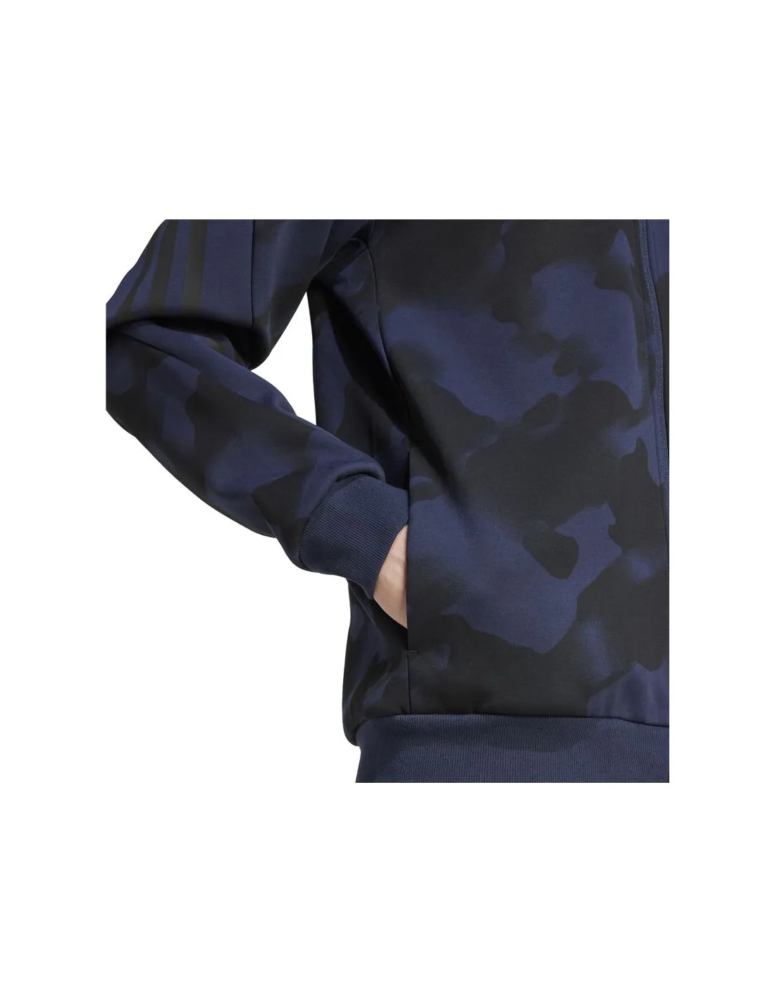 CHAQUETA ADIDAS FUTURE ICONS 3 BANDAS AOP FULLZIP HOMBRE MARINO