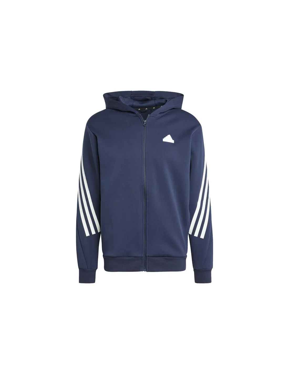 CHAQUETA ADIDAS FUTURE ICONS 3 BANDAS FULLZIP HOODIE HOMBRE AZUL