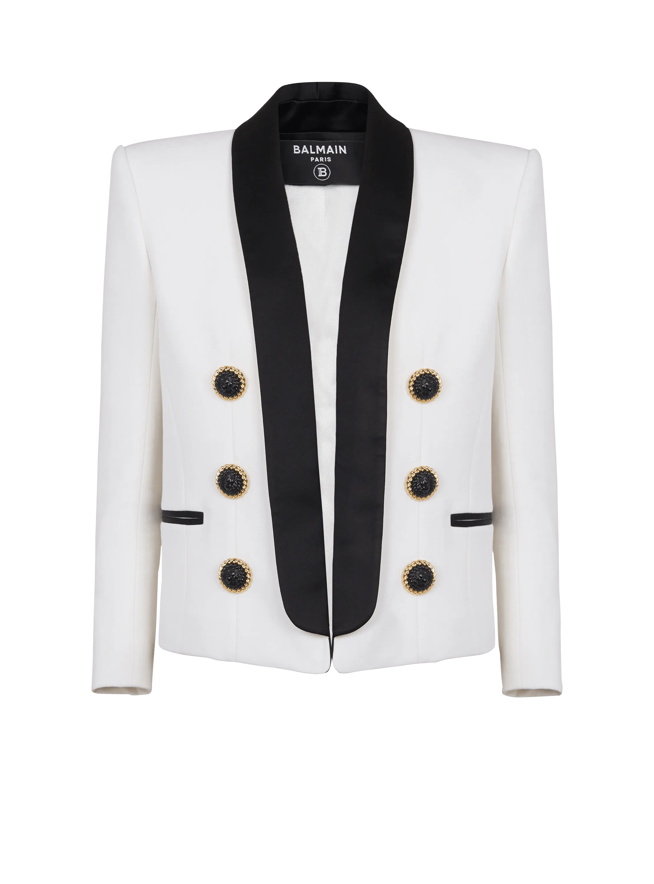Chaqueta con 6 botones bicolor de borde a borde