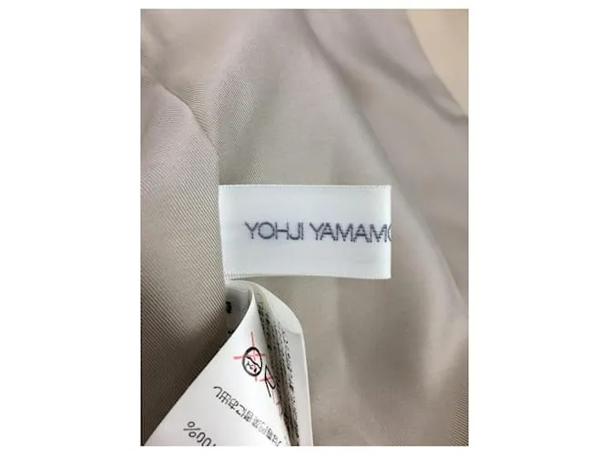 Chaqueta de cuero Yohji Yamamoto Beige 