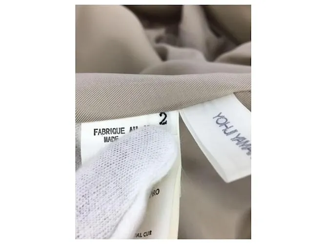Chaqueta de cuero Yohji Yamamoto Beige 