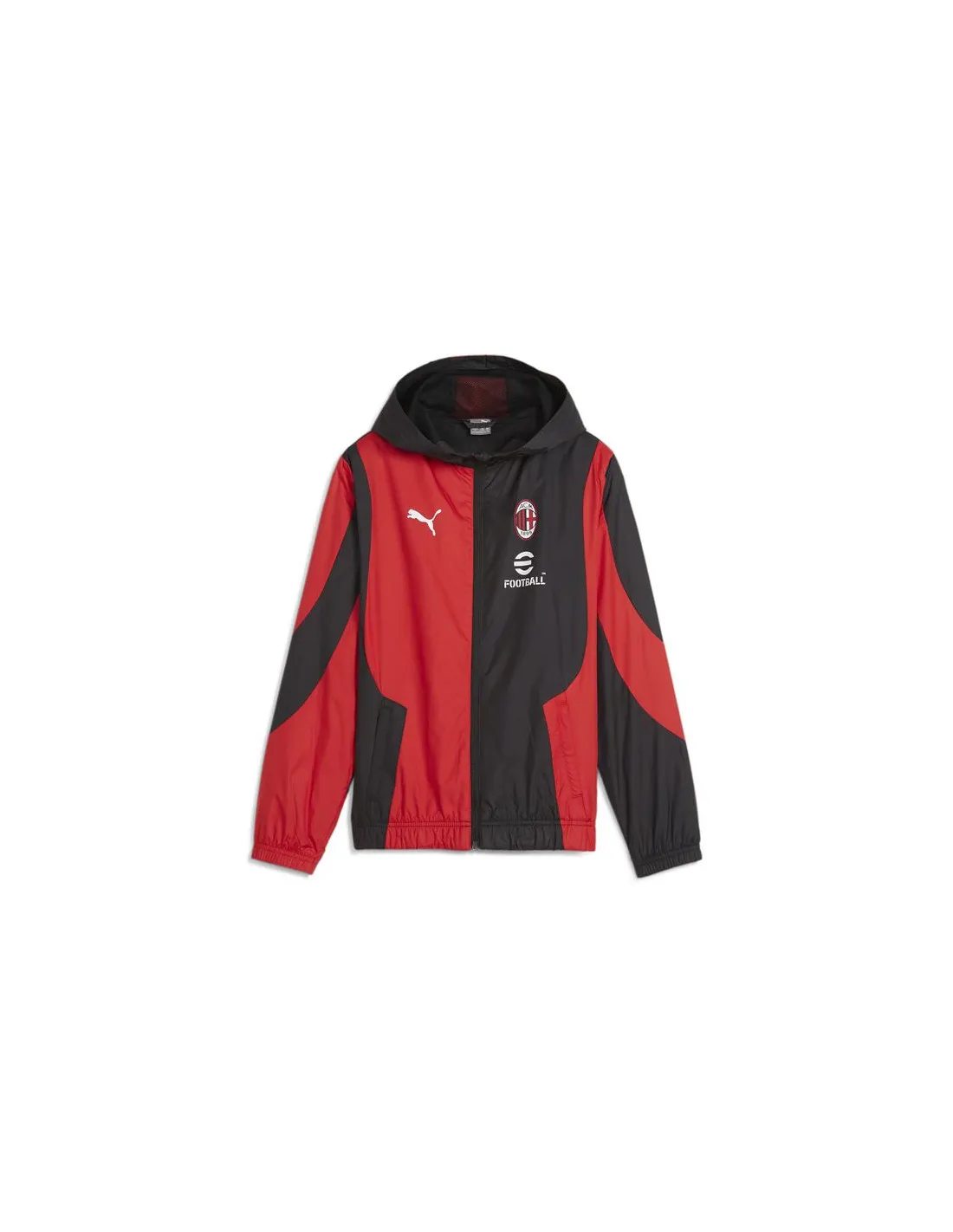 Chaqueta de Fútbol Puma AC Milan Prematch Negro Infantil
