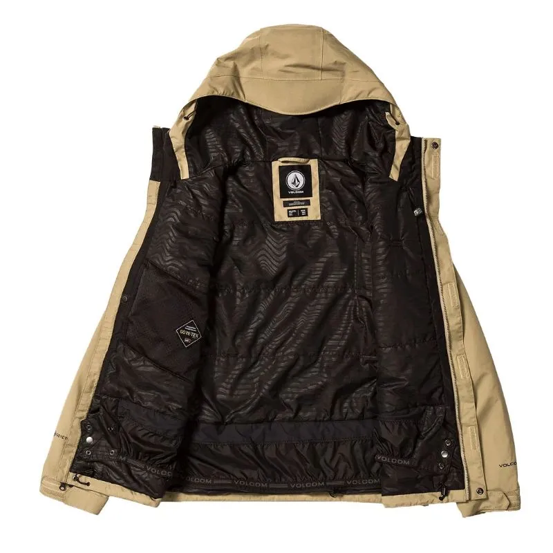 Chaqueta de snowboard para hombre Volcom DUA INS GORE Jacket (DARK KHAKI)