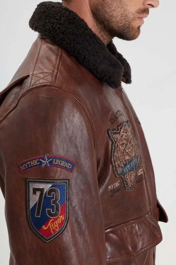 Chaqueta Hombre Daytona Voodoo Fur Lamb Paolo Dark Cognac