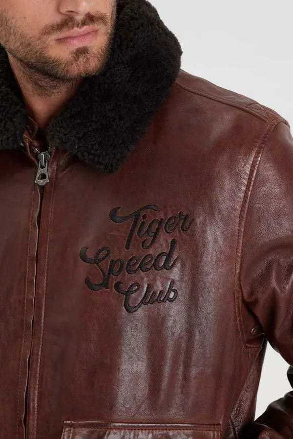 Chaqueta Hombre Daytona Voodoo Fur Lamb Paolo Dark Cognac