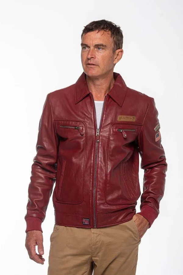 Chaqueta Hombre Steve Mcqueen Virgil Sheep Crown Dark Red
