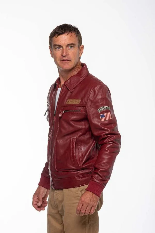 Chaqueta Hombre Steve Mcqueen Virgil Sheep Crown Dark Red