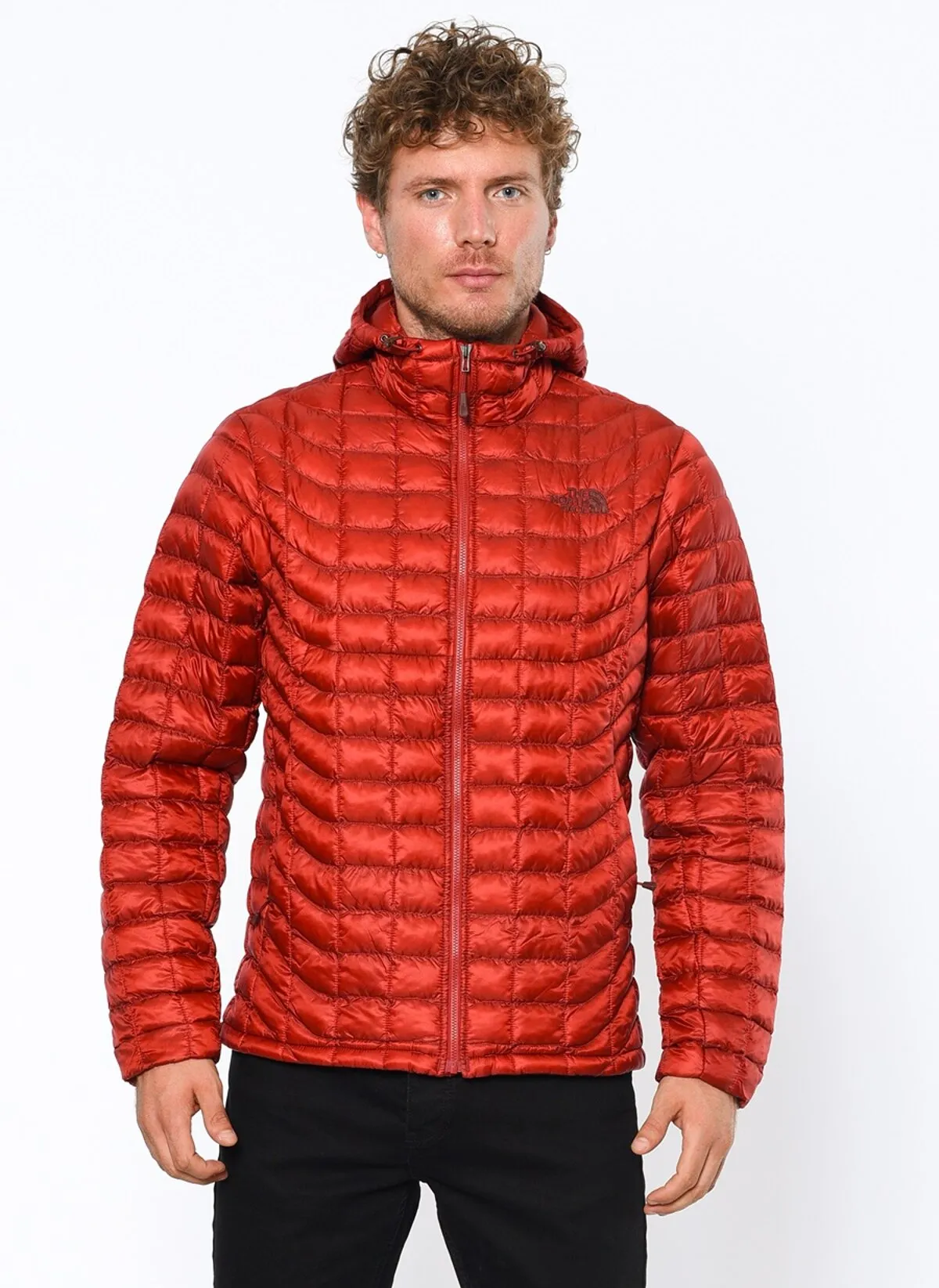 Chaqueta The North Face con capucha de plumón hombre cálida Thermobal Hoodie Cardinal Red T0CMG9619 roja