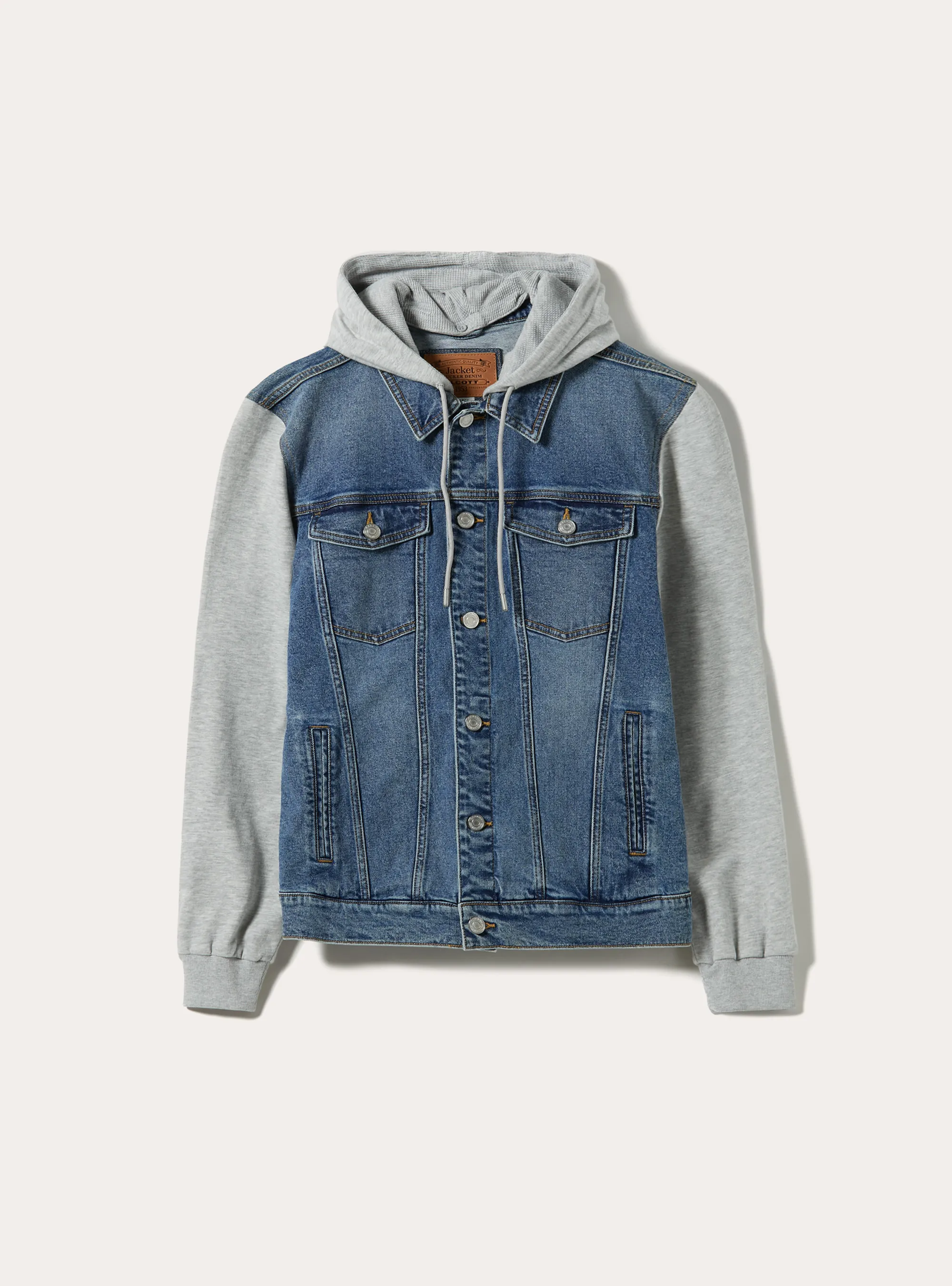 Chaqueta vaquera con sudadera de algodón