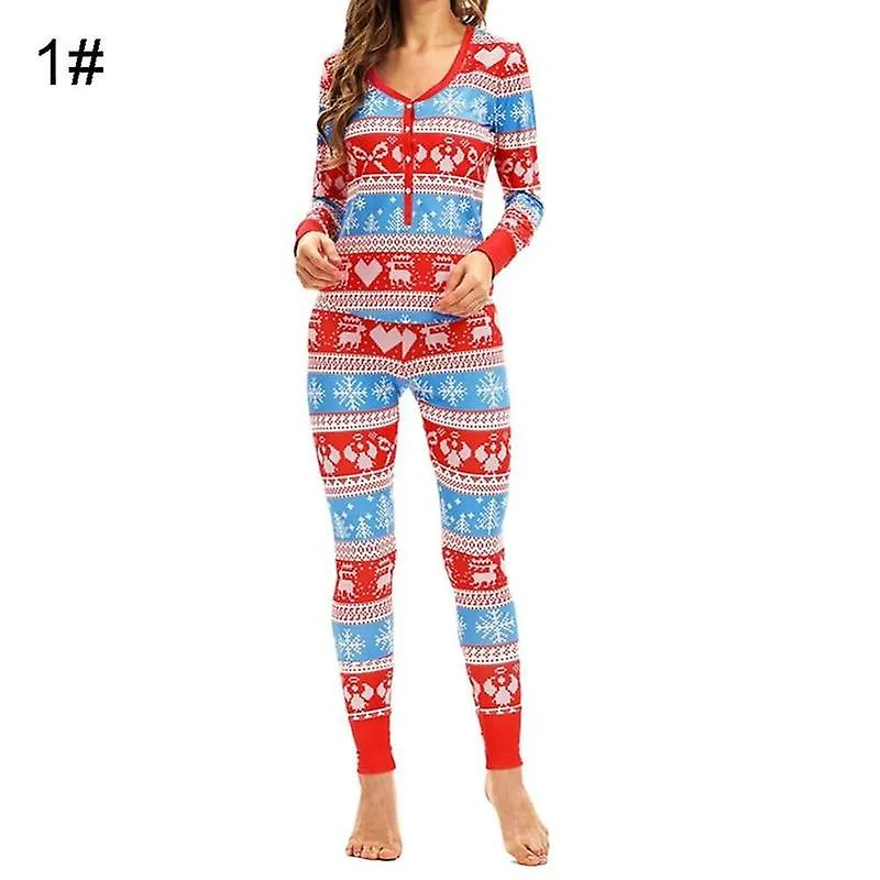 CHRISTMAS PAJAMAS MATCHING FAMILY PYJAMAS WOMEN PAJAMAS SETS TOP PANTS SETS VNECK SOFT WARM PRINTED SETS SLEEPWEAR