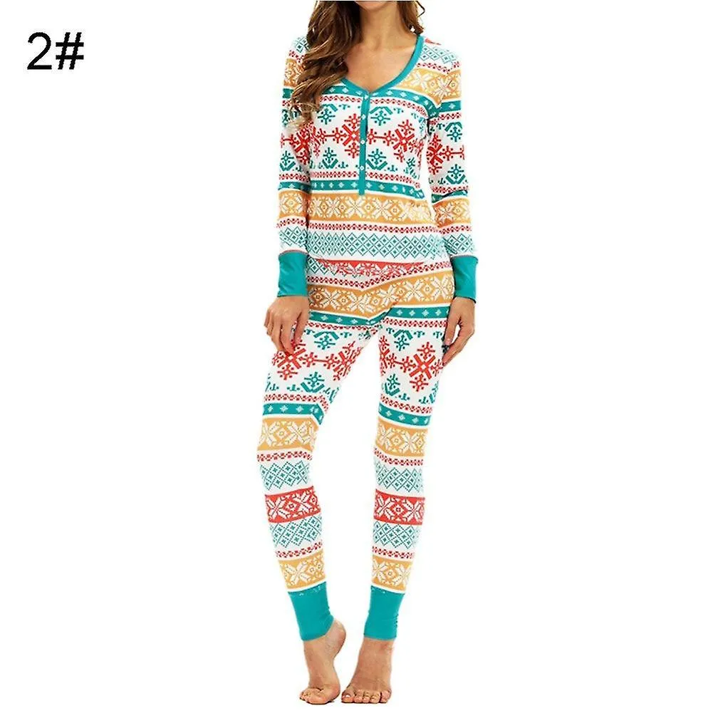 CHRISTMAS PAJAMAS MATCHING FAMILY PYJAMAS WOMEN PAJAMAS SETS TOP PANTS SETS VNECK SOFT WARM PRINTED SETS SLEEPWEAR