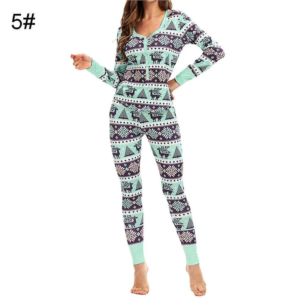 CHRISTMAS PAJAMAS MATCHING FAMILY PYJAMAS WOMEN PAJAMAS SETS TOP PANTS SETS VNECK SOFT WARM PRINTED SETS SLEEPWEAR
