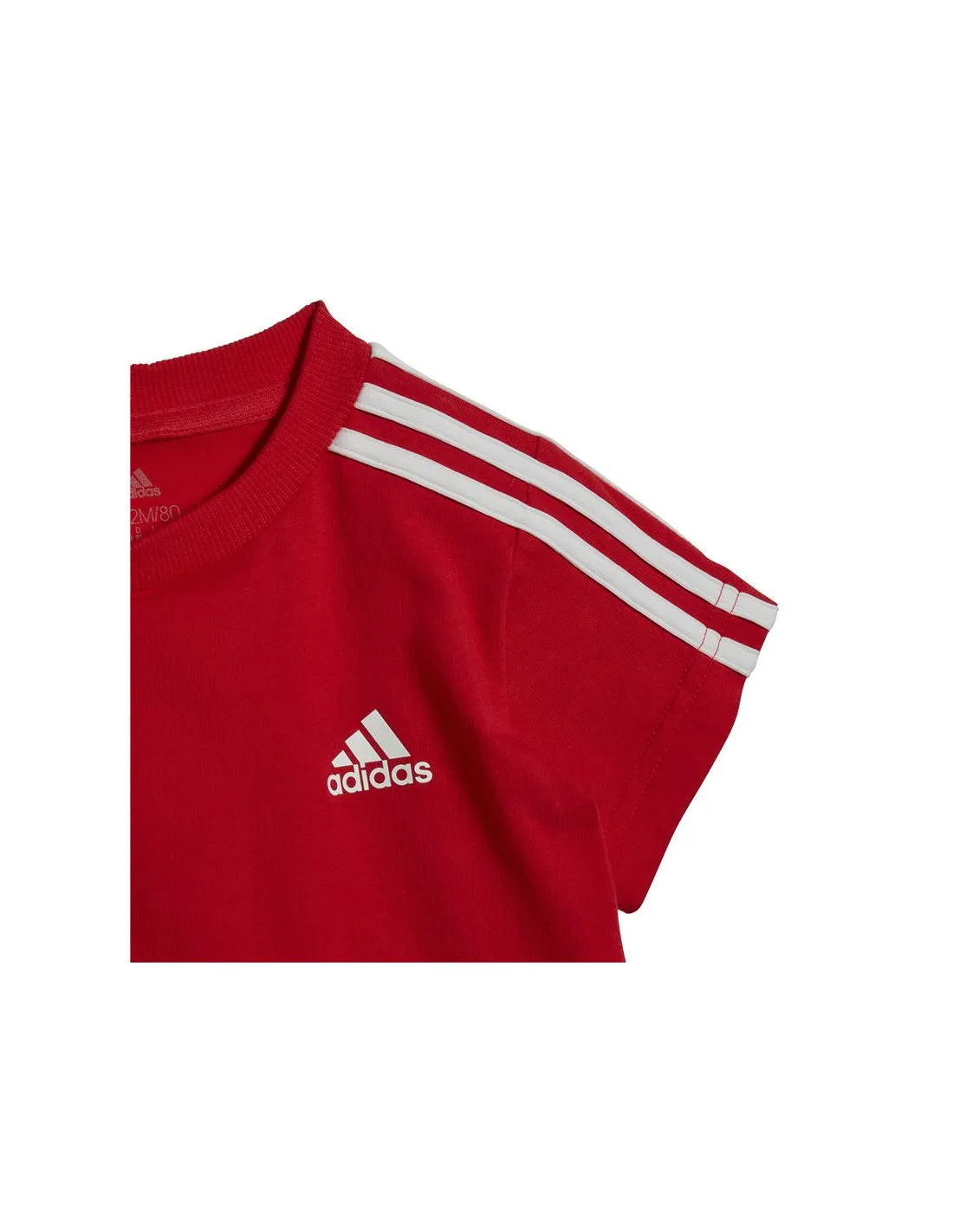 Conjunto adidas 3 Bandas Kids Red