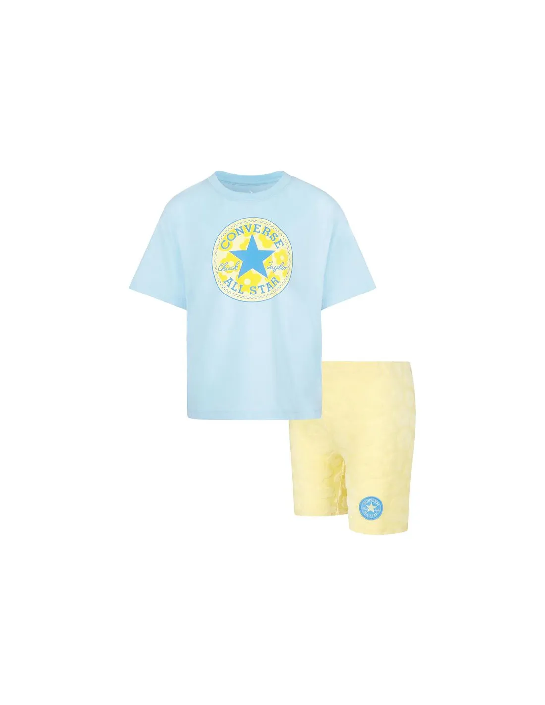 Conjunto Converse Chuck Patche & Biker S Niña Like Amarillo