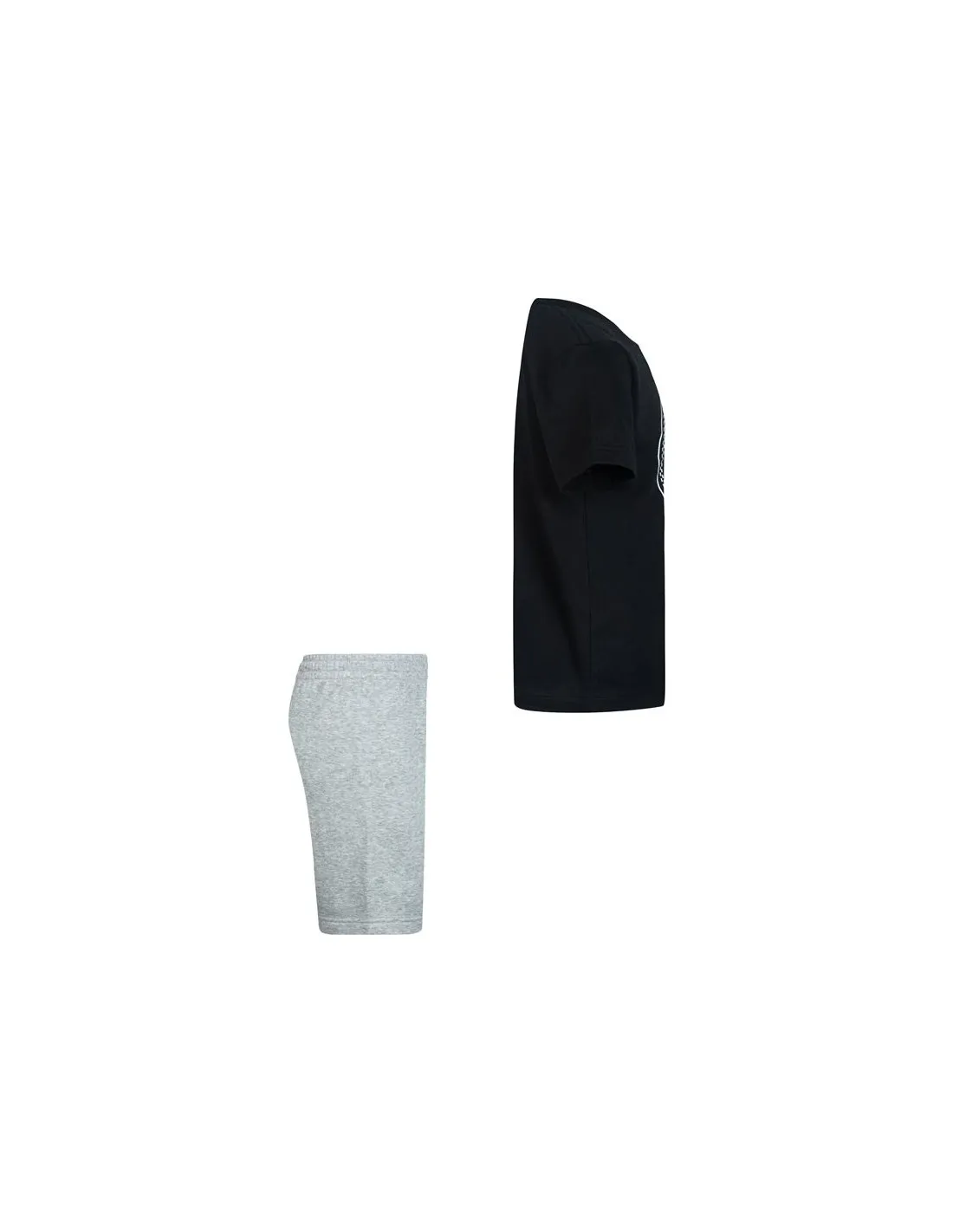 Conjunto Converse Core Tee & Ft Short Dk Grey/Black Niño