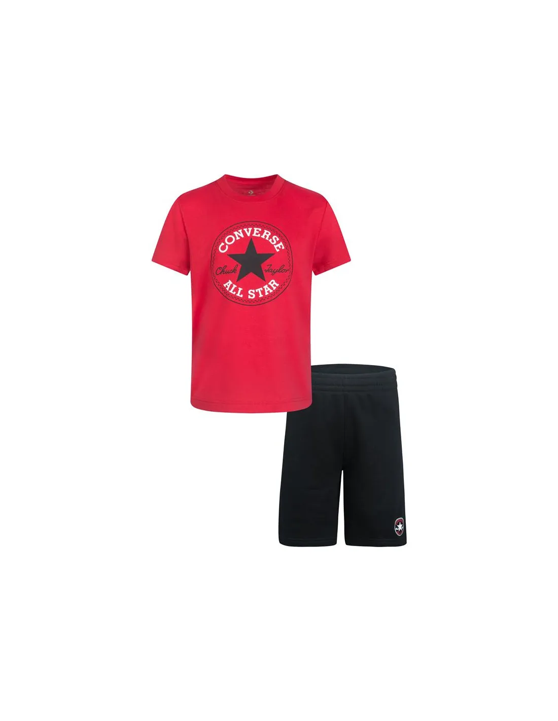 Conjunto Converse Core Tee & Ft Short Negro Niño