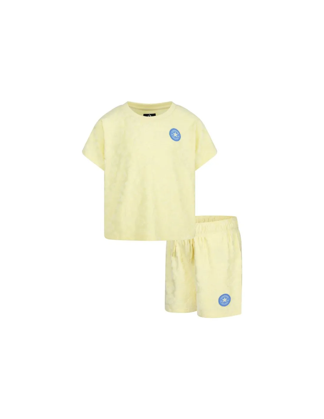 Conjunto Converse Floral Jacquard Set Niña Like Amarillo