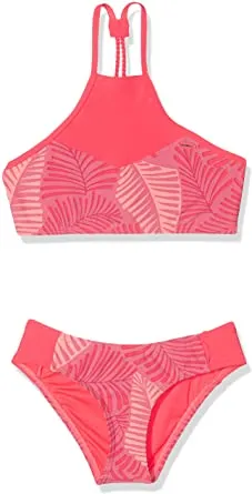 Conjunto de Bikini O’NEILL dos piezas Crop Top niña PG HIGH NECK Ref. 9A8374 flores tropicales