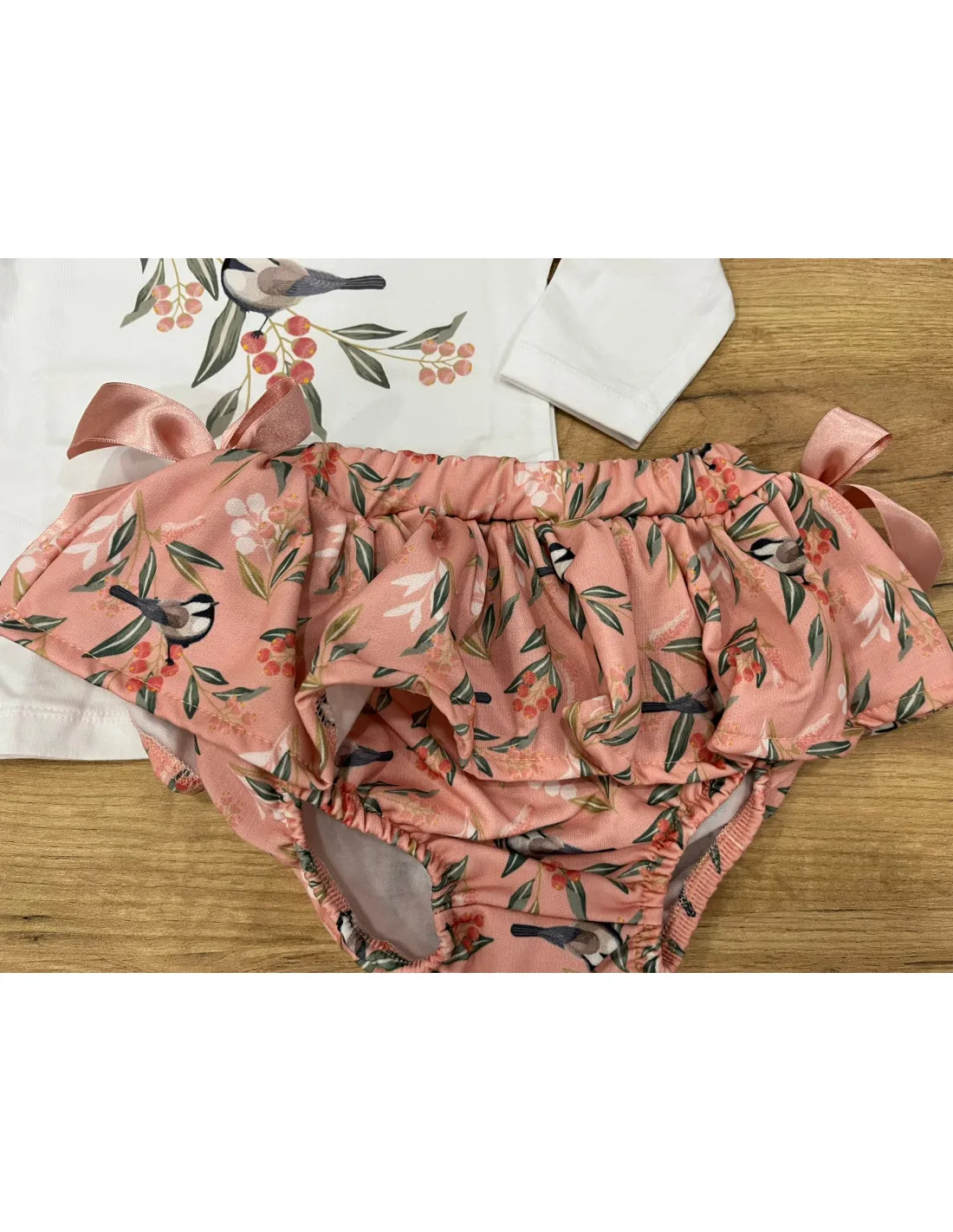 Conjunto para bebe niña Pajarito Rama