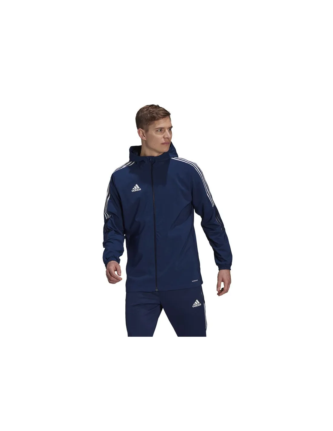 Cortavientos de fútbol adidas Tiro 21 M Navy