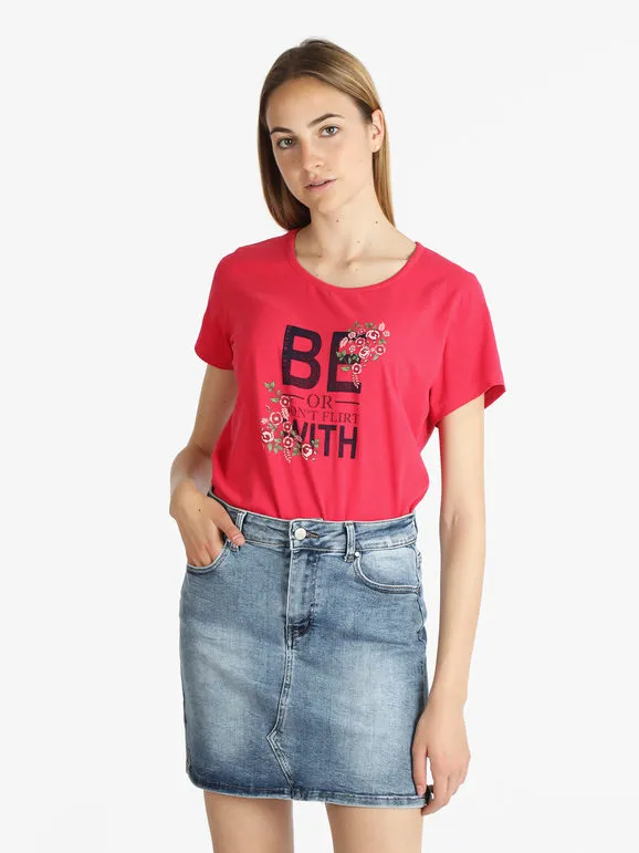 Coveri Moving Camiseta de mujer de manga corta con estampado
