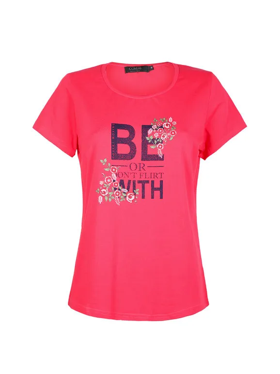 Coveri Moving Camiseta de mujer de manga corta con estampado
