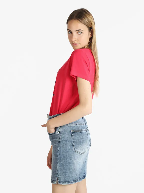 Coveri Moving Camiseta de mujer de manga corta con estampado