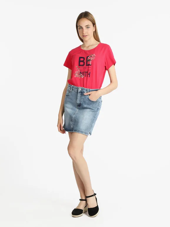 Coveri Moving Camiseta de mujer de manga corta con estampado