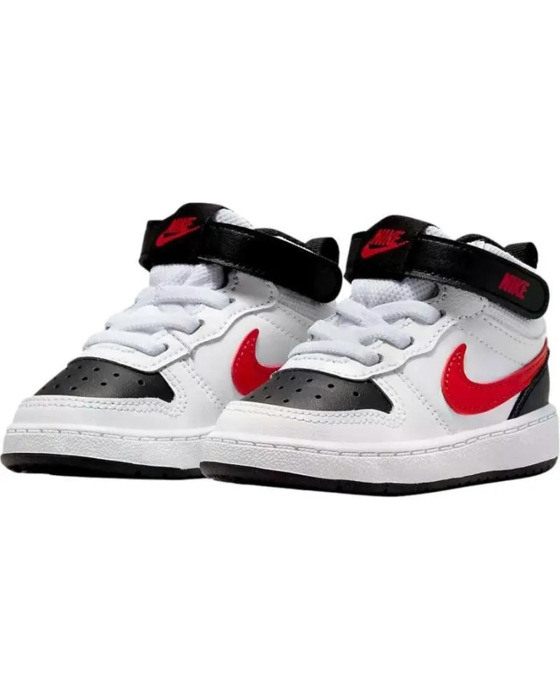 DEPORTIVAS DE NIñA Y NIñO NIKE CD7784110 COURT BOROUGH MID 2 TDV WHITEUNIVERSITY REDBLACK