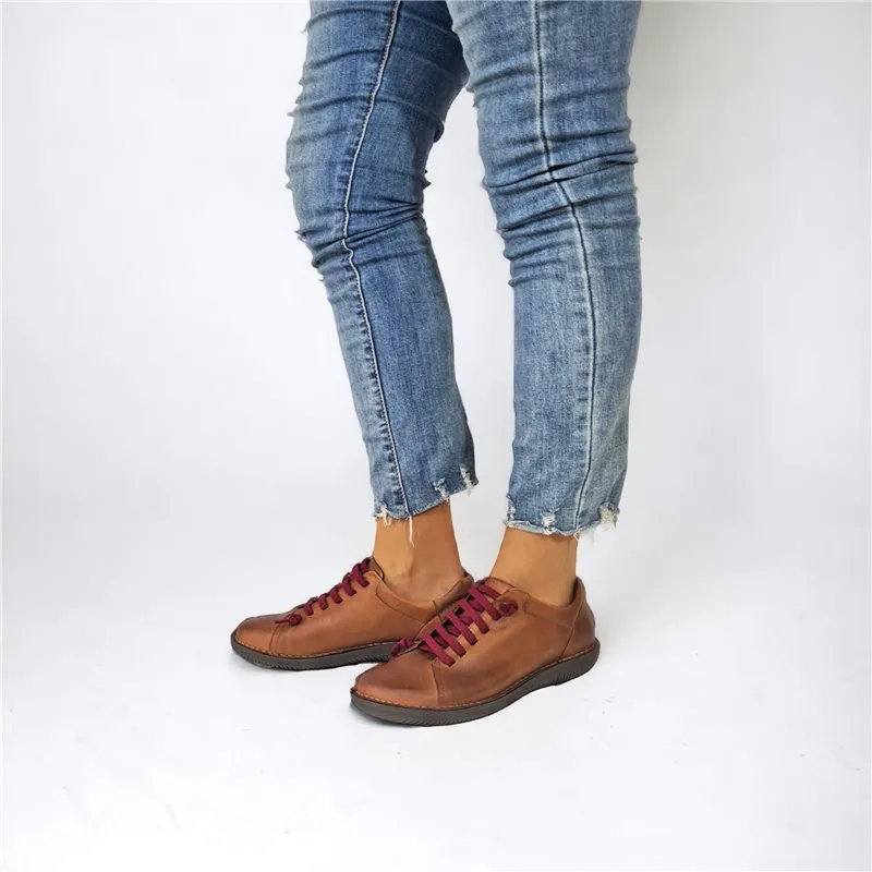 Deportivas Mujer Piel Cordón Elástico 200 Cuero, de Boleta Shoes