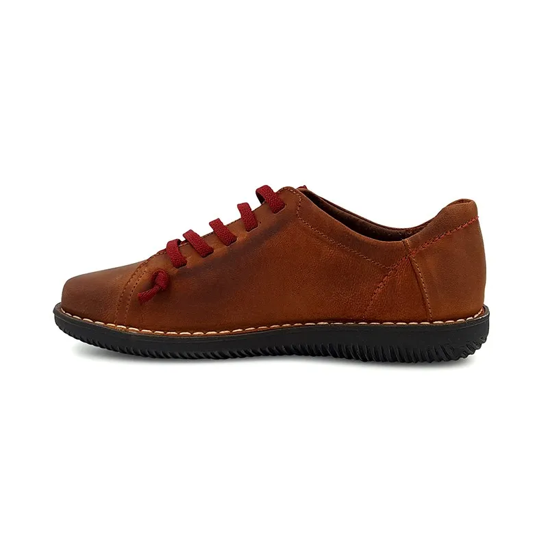 Deportivas Mujer Piel Cordón Elástico 200 Cuero, de Boleta Shoes
