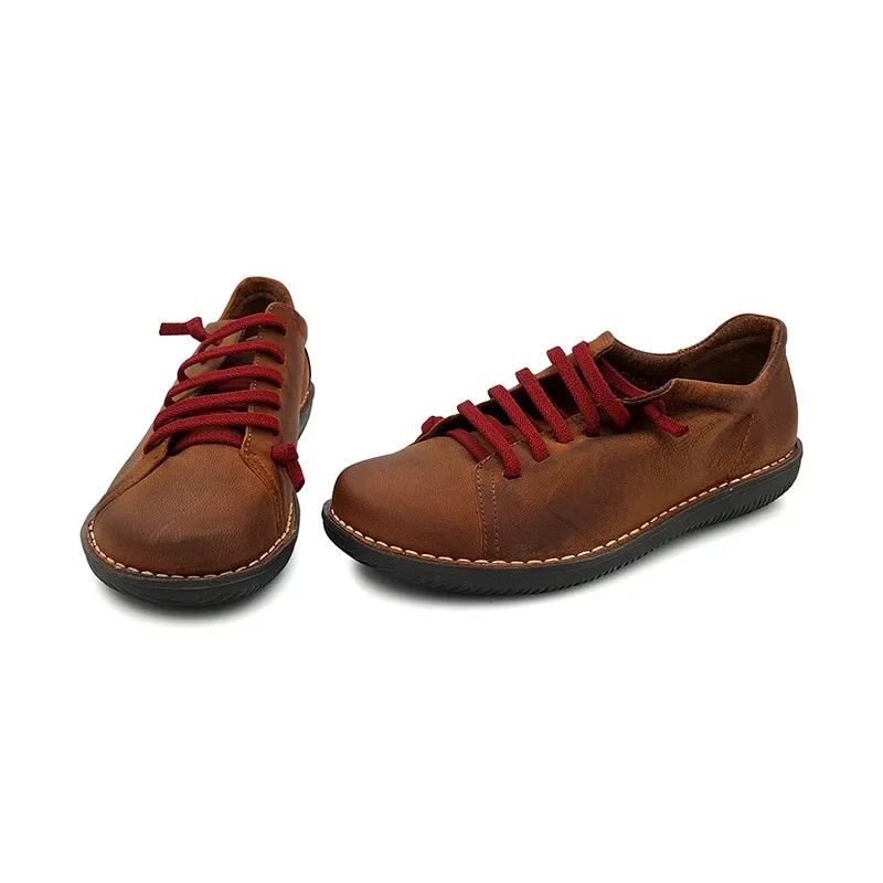 Deportivas Mujer Piel Cordón Elástico 200 Cuero, de Boleta Shoes