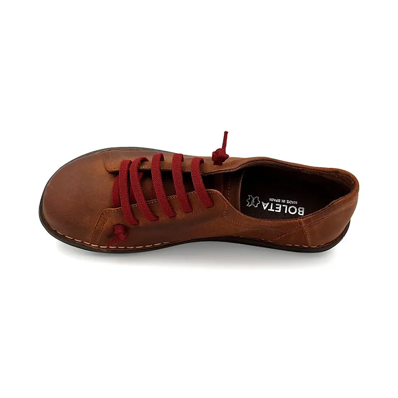 Deportivas Mujer Piel Cordón Elástico 200 Cuero, de Boleta Shoes