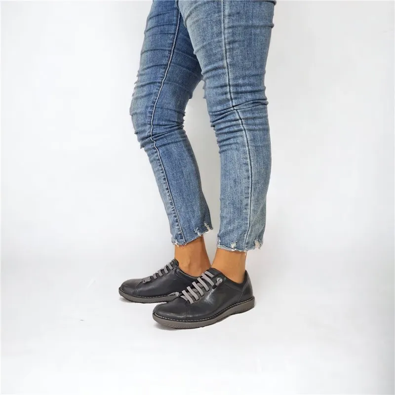 Deportivas Mujer Piel Cordón Elástico 200 Negro, de Boleta Shoes