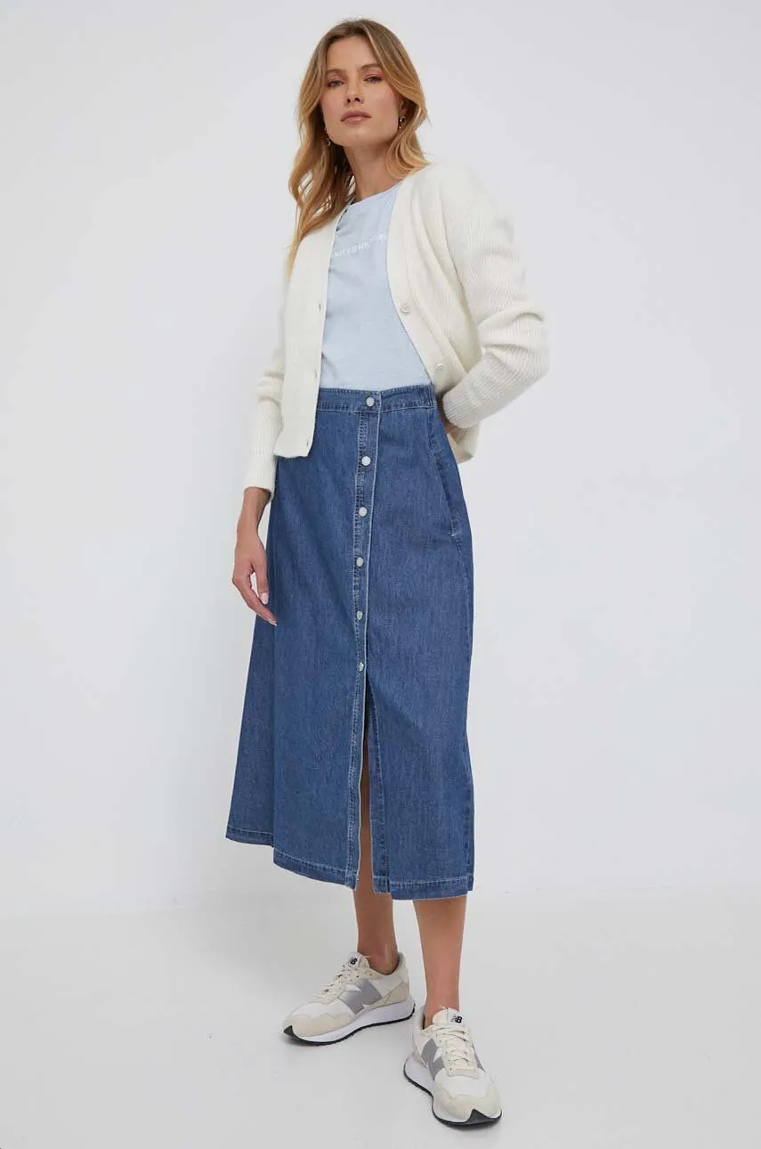 DKNY Midi Jeans Skirt