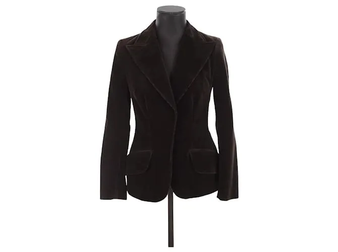 Dolce & Gabbana chaqueta de algodón Castaño 